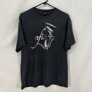 Vintage 2006 AFI Cinder Block Black Graphic Band Tee Distressed Rock T Shirt